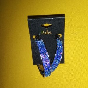Ballett Jewels Large Hoop Glitter Earrings
